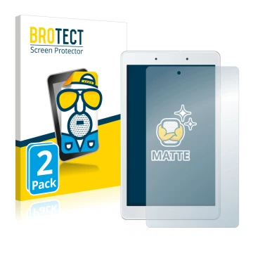 Parte frontal de un envase de producto con el logotipo de la marca BROTECT. Al lado se muestra el dispositivo Samsung Galaxy T