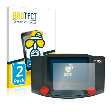 Parte frontal de un envase de producto con el logotipo de la marca BROTECT. Al lado se muestra el dispositivo Märklin Central 