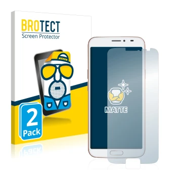 Parte frontal de un envase de producto con el logotipo de la marca BROTECT. Al lado se muestra el dispositivo Doro 8080 con su
