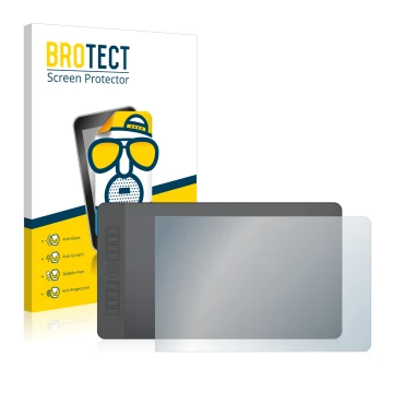 Parte frontal de un envase de producto con el logotipo de la marca BROTECT. Al lado se muestra el dispositivo Gaomon PD1560 co