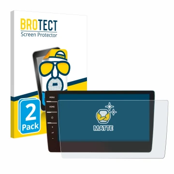 Parte frontal de un envase de producto con el logotipo de la marca BROTECT. Al lado se muestra el dispositivo Volkswagen Toura