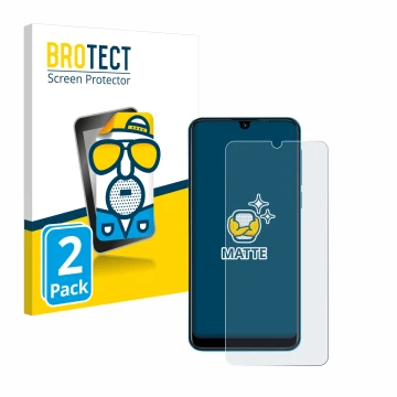 Parte frontal de un envase de producto con el logotipo de la marca BROTECT. Al lado se muestra el dispositivo Beafon M6 con su