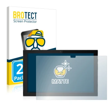 Parte frontal de un envase de producto con el logotipo de la marca BROTECT. Al lado se muestra el dispositivo Lenovo IdeaPad D