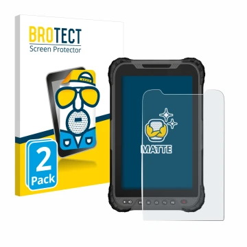 Parte frontal de un envase de producto con el logotipo de la marca BROTECT. Al lado se muestra el dispositivo GeoMax Zenius 80