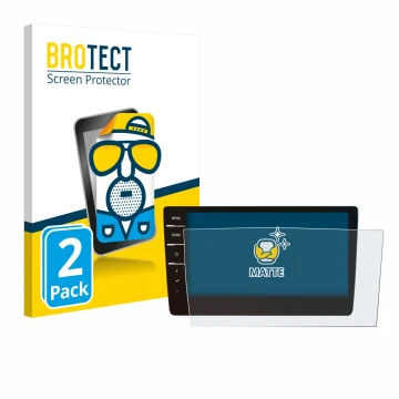 Parte frontal de un envase de producto con el logotipo de la marca BROTECT. Al lado se muestra el dispositivo Volkswagen T6.1 