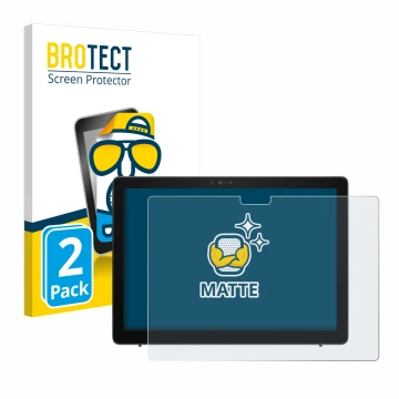 Parte frontal de un envase de producto con el logotipo de la marca BROTECT. Al lado se muestra el dispositivo Dell Latitude 72