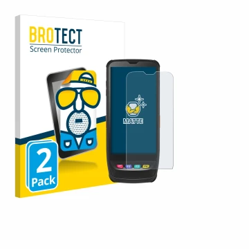 Parte frontal de un envase de producto con el logotipo de la marca BROTECT. Al lado se muestra el dispositivo Casio IT-G650 co