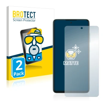 Parte frontal de un envase de producto con el logotipo de la marca BROTECT. Al lado se muestra el dispositivo Samsung Galaxy A