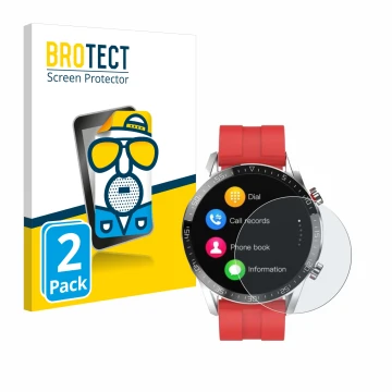 Parte frontal de un envase de producto con el logotipo de la marca BROTECT. Al lado se muestra el dispositivo Gentleman Smartw