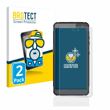 Parte frontal de un envase de producto con el logotipo de la marca BROTECT. Al lado se muestra el dispositivo i.safe MOBILE IS