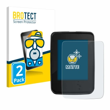 Parte frontal de un envase de producto con el logotipo de la marca BROTECT. Al lado se muestra el dispositivo Giant RideDash E