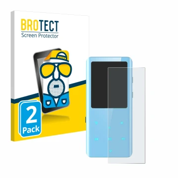 Parte frontal de un envase de producto con el logotipo de la marca BROTECT. Al lado se muestra el dispositivo AGPtek A19X con 