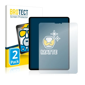 Parte frontal de un envase de producto con el logotipo de la marca BROTECT. Al lado se muestra el dispositivo Apple iPad Pro 1