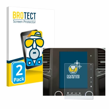 Parte frontal de un envase de producto con el logotipo de la marca BROTECT. Al lado se muestra el dispositivo Renault Megane 4