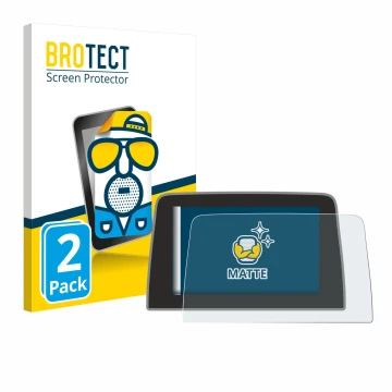 Parte frontal de un envase de producto con el logotipo de la marca BROTECT. Al lado se muestra el dispositivo Ford Fiesta ST 2