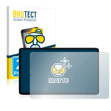 Parte frontal de un envase de producto con el logotipo de la marca BROTECT. Al lado se muestra el dispositivo Xiaomi Mi Pad 5 