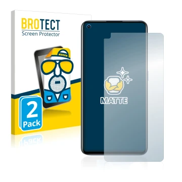 Parte frontal de un envase de producto con el logotipo de la marca BROTECT. Al lado se muestra el dispositivo realme GT Neo 2 