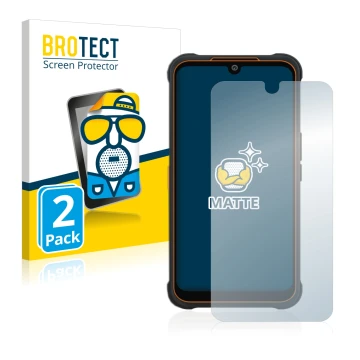Parte frontal de un envase de producto con el logotipo de la marca BROTECT. Al lado se muestra el dispositivo AGM Glory Pro co