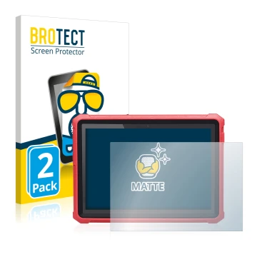 Parte frontal de un envase de producto con el logotipo de la marca BROTECT. Al lado se muestra el dispositivo Launch X-431 Pro