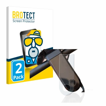 Parte frontal de un envase de producto con el logotipo de la marca BROTECT. Al lado se muestra el dispositivo NIU KQi3 Sport c