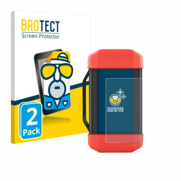 Parte frontal de un envase de producto con el logotipo de la marca BROTECT. Al lado se muestra el dispositivo Launch SRDs Smar