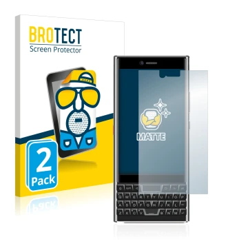 Parte frontal de un envase de producto con el logotipo de la marca BROTECT. Al lado se muestra el dispositivo Unihertz Titan S