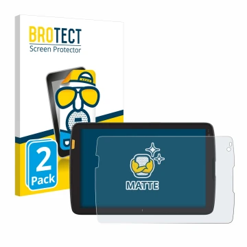 Parte frontal de un envase de producto con el logotipo de la marca BROTECT. Al lado se muestra el dispositivo Zebra ET45 8