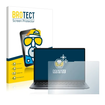 Parte frontal de un envase de producto con el logotipo de la marca BROTECT. Al lado se muestra el dispositivo Dell Latitude 94