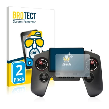 Parte frontal de un envase de producto con el logotipo de la marca BROTECT. Al lado se muestra el dispositivo FrSky Twin Lite 