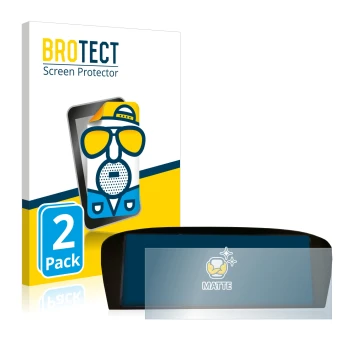 Parte frontal de un envase de producto con el logotipo de la marca BROTECT. Al lado se muestra el dispositivo BMW E91 320d CiC