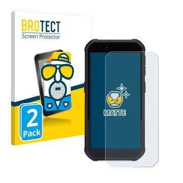 Parte frontal de un envase de producto con el logotipo de la marca BROTECT. Al lado se muestra el dispositivo SkyCaddie SX550 