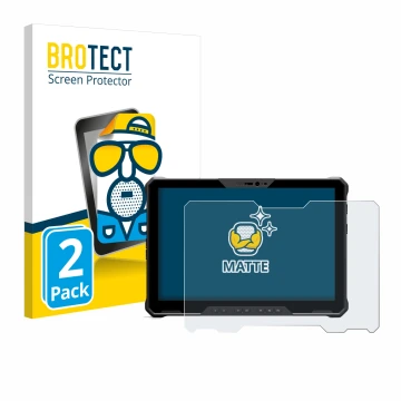 Parte frontal de un envase de producto con el logotipo de la marca BROTECT. Al lado se muestra el dispositivo Dell Latitude 72