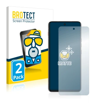 Parte frontal de un envase de producto con el logotipo de la marca BROTECT. Al lado se muestra el dispositivo Motorola ThinkPh