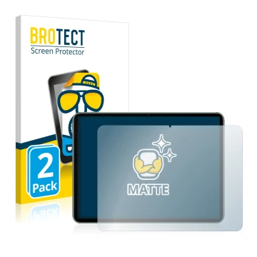 Parte frontal de un envase de producto con el logotipo de la marca BROTECT. Al lado se muestra el dispositivo OnePlus Pad con 