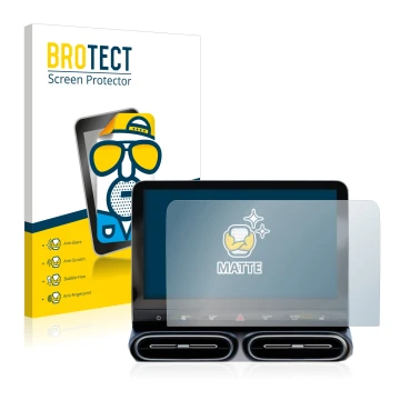 Parte frontal de un envase de producto con el logotipo de la marca BROTECT. Al lado se muestra el dispositivo Smart #1 Pro+ 12