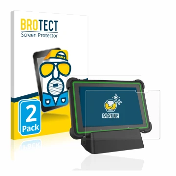 Parte frontal de un envase de producto con el logotipo de la marca BROTECT. Al lado se muestra el dispositivo Hella Gutmann Me