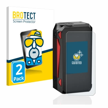 Parte frontal de un envase de producto con el logotipo de la marca BROTECT. Al lado se muestra el dispositivo Smok G-Priv 4 co