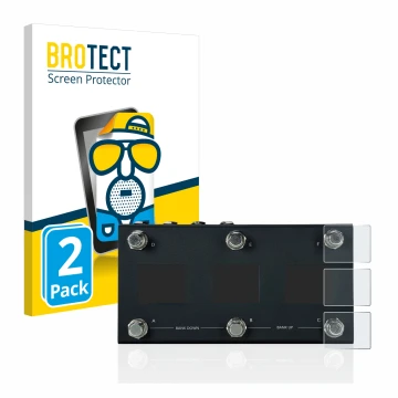 Parte frontal de un envase de producto con el logotipo de la marca BROTECT. Al lado se muestra el dispositivo Morningstar MC6 