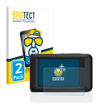 Parte frontal de un envase de producto con el logotipo de la marca BROTECT. Al lado se muestra el dispositivo Hikmicro Pocket 