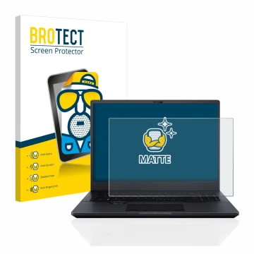 Parte frontal de un envase de producto con el logotipo de la marca BROTECT. Al lado se muestra el dispositivo ASUS ProArt Stud