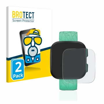 Parte frontal de un envase de producto con el logotipo de la marca BROTECT. Al lado se muestra el dispositivo Garmin Bounce co