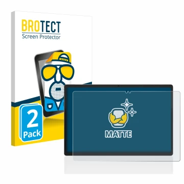 Parte frontal de un envase de producto con el logotipo de la marca BROTECT. Al lado se muestra el dispositivo Jumper EZpad M11