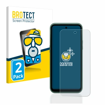 Parte frontal de un envase de producto con el logotipo de la marca BROTECT. Al lado se muestra el dispositivo Nokia XR21 con s