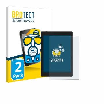 Parte frontal de un envase de producto con el logotipo de la marca BROTECT. Al lado se muestra el dispositivo Boox Tab Mini C 