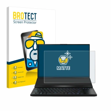 Parte frontal de un envase de producto con el logotipo de la marca BROTECT. Al lado se muestra el dispositivo ASUS ROG Zephyru