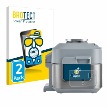 Parte frontal de un envase de producto con el logotipo de la marca BROTECT. Al lado se muestra el dispositivo Ninja Speedi Rap