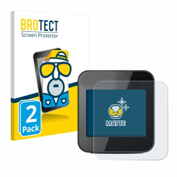 Parte frontal de un envase de producto con el logotipo de la marca BROTECT. Al lado se muestra el dispositivo Cycplus GPS G1 c