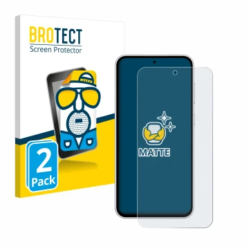 Parte frontal de un envase de producto con el logotipo de la marca BROTECT. Al lado se muestra el dispositivo Samsung Galaxy S