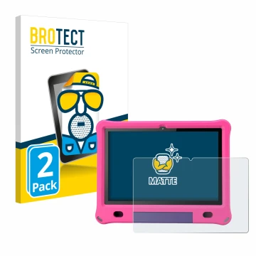 Parte frontal de un envase de producto con el logotipo de la marca BROTECT. Al lado se muestra el dispositivo Pritom B10 Kids 