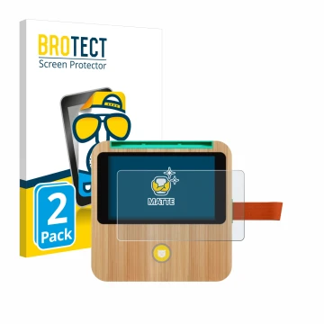 Parte frontal de un envase de producto con el logotipo de la marca BROTECT. Al lado se muestra el dispositivo tigerbox Touch P